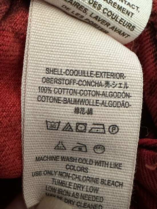 We The Free Free People Sun Break Gypsy Red Denim Frayed Boho Shorts~27 - Picture 3 of 4